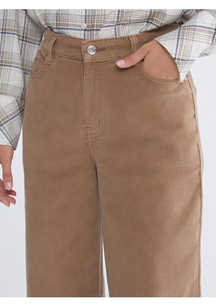 Yeni Sezon Yüksek Bel Kadife Kadın Pantolon modelleri