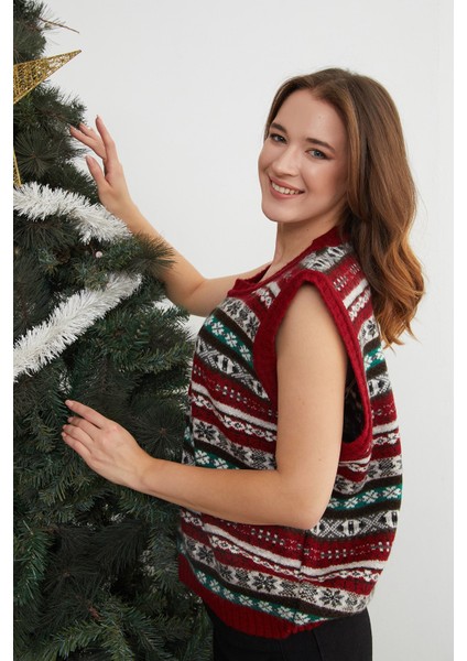 Yılbaşı Temalı Bisiklet Yaka Süveter fiyatları