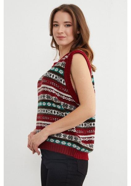 Yılbaşı Temalı Bisiklet Yaka Süveter