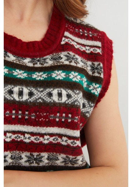 Yılbaşı Temalı Bisiklet Yaka Süveter