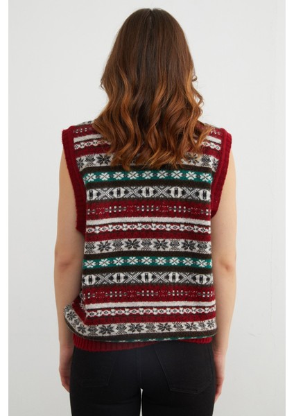 Yılbaşı Temalı Bisiklet Yaka Süveter