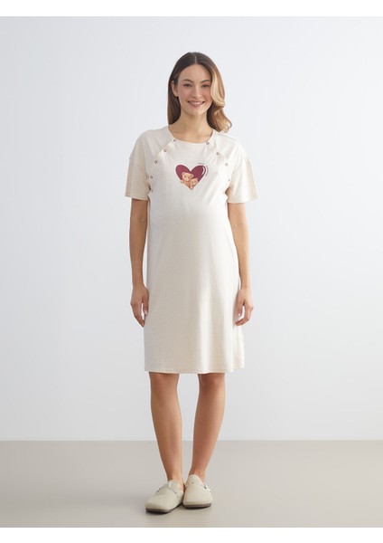 Yeni Sezon Bisiklet Yaka Baskılı Hamile Gecelik fiyatları