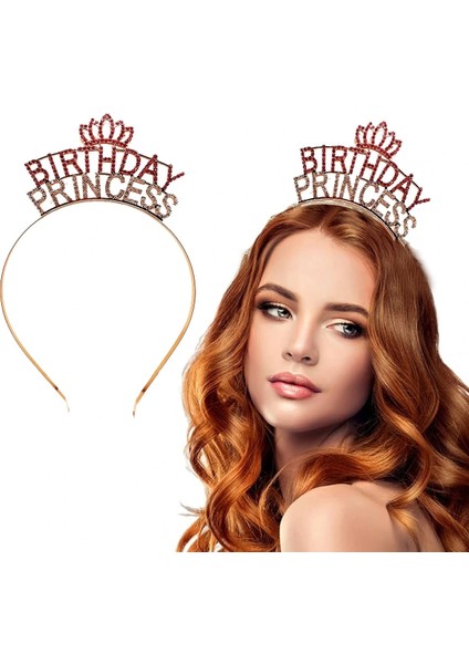 Birthday Princess Kristal Taç – Rose Gold Kaplama