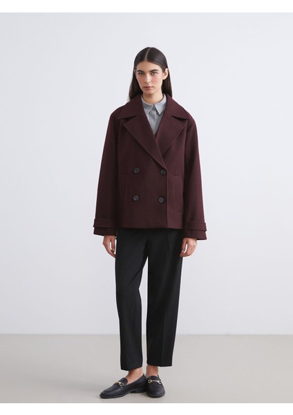 Yeni Sezon Kruvaze Yaka Kadın Kaşe Kaban fiyatları