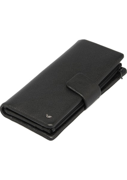 Siyah Hakiki Deri Kadın Cüzdan - S1CB00005727-A6F