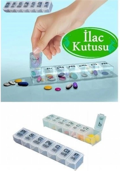 Haftalık Günlük Ilaaç Saklama Kutusu 7 Günlük Ilaaç Saklama Kabı indirimleri