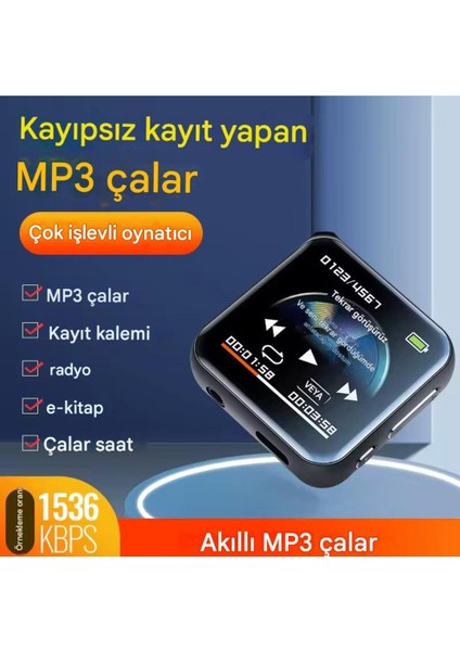 Çok Fonksiyonlu 5'i 1 Arada Mp3 Çalar Ses Kayıt Cihazı, 32 GB Hafıza, Fm Radyo, E-Kitap Okuyucu, 10 Saat Kesintisiz Kayıt fiyatları