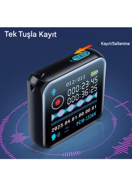 Çok Fonksiyonlu 5'i 1 Arada Mp3 Çalar Ses Kayıt Cihazı, 32 GB Hafıza, Fm Radyo, E-Kitap Okuyucu, 10 Saat Kesintisiz Kayıt fırsatları
