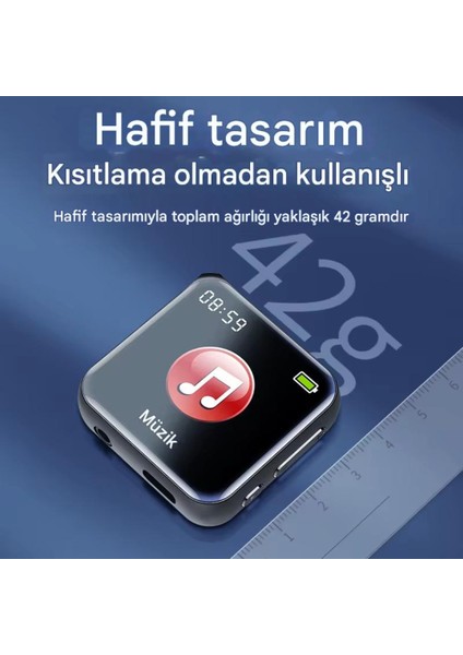 Çok Fonksiyonlu 5'i 1 Arada Mp3 Çalar Ses Kayıt Cihazı, 32 GB Hafıza, Fm Radyo, E-Kitap Okuyucu, 10 Saat Kesintisiz Kayıt indirimleri