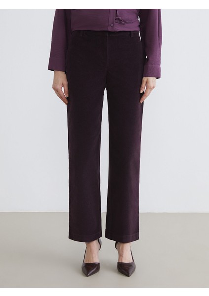 Yeni Sezon Standart Fit Kadife Kadın Pantolon fiyatları