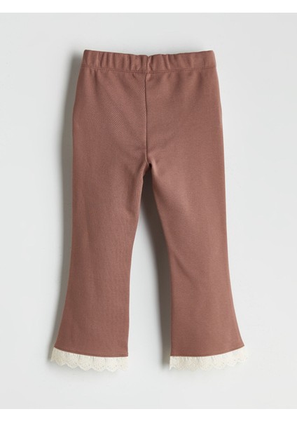 Yeni Sezon Bebe Yaka Fırfırlı Kız Bebek Bluz ve Tayt Pantolon indirimleri