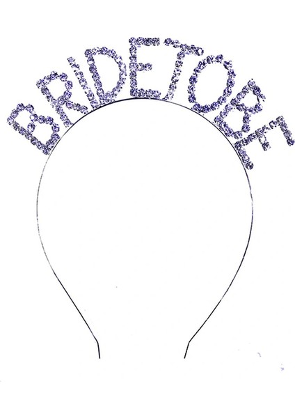 Kristal Taşlı Gümüş Renk Bride To Be Gelin Tacı