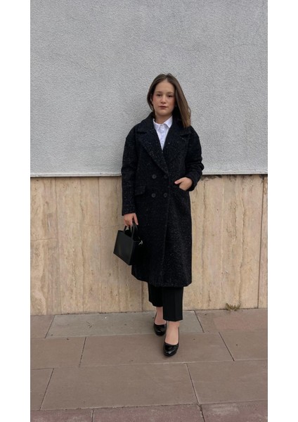 Kruvaze Düğmeli Cep Detaylı Kaşe Kaban fiyatları