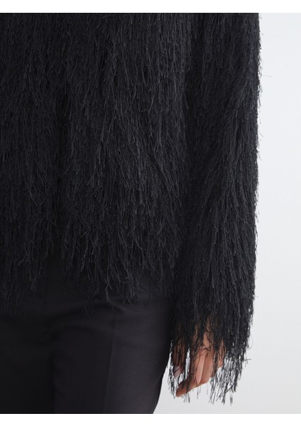 Yeni Sezon Bisiklet Yaka Püsküllü Ceket modelleri