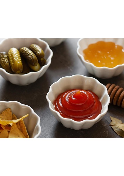 Sunum Kasesi, 6 Parçalı Set Tatlı, Çerez, Sos, Salata Kasesi Seti, ve Birçok Amaç Için Şık Dekoratif Kase 6 Adet