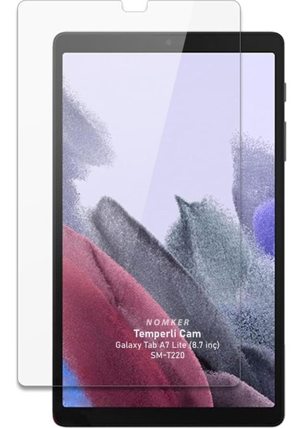 Nomker Galaxy Tab A7 Lite SM-T220 Uyumlu 8.7 Inç Temperli Ekran Koruyucu Kırılmaz Cam Glass T220 T225 T227