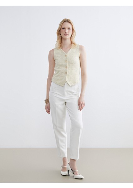 Yeni Sezon V Yaka Ekose Kadın Yelek fiyatları