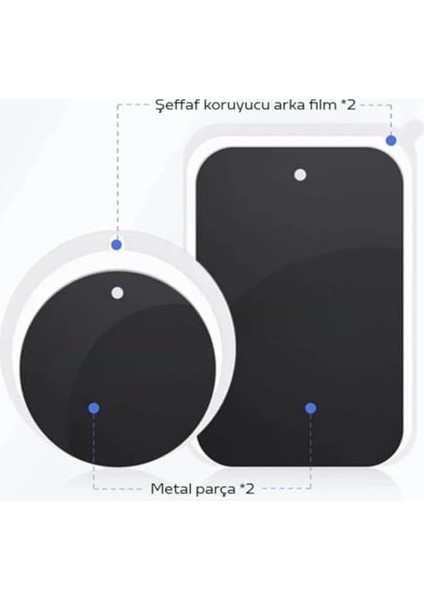 0.4mm 2 Adet Set Ultra Ince Yapışkanlı Metal Mıknatıs, 3m Hafif Tüm Telefonlara Uyumlu Mıknatıs modelleri