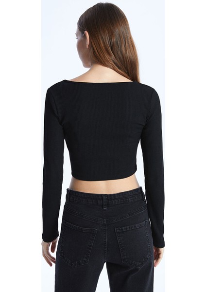 Yeni Sezon Bisiklet Yaka Taşlı Uzun Kollu Kadın Hırka indirimleri