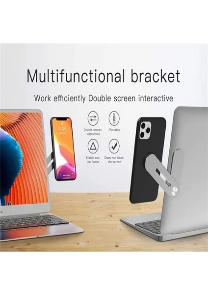 Ability Metal Ayarlanabilir Laptop ve Monitör Yanı Manyetik Telefon Tutucu 3m Yapışkanlı ve Telefon Için Mıknatıs Lyt-01 modelleri