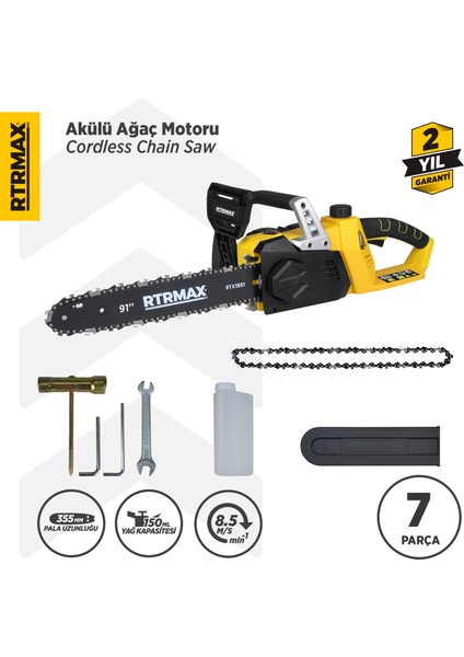 RTX1891B Şarjlı Ağaç Kesme Motoru - Akü Hariç