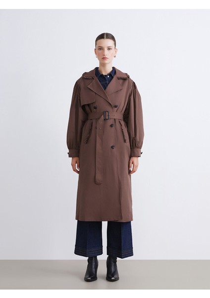 Yeni Sezon Kruvaze Yaka Kadın Trençkot modelleri