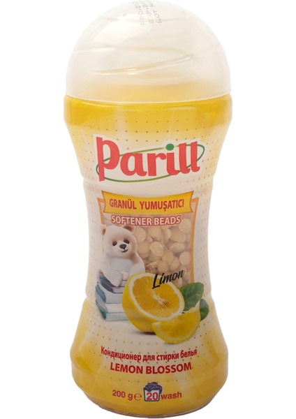 Organik Vegan Granül Limon Çamaşır Yumuşatıcı – Limon Kokulu – 200G (20 Yıkama) Yerli Üretim