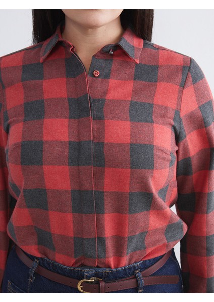 Yeni Sezon Büyük Beden Ekose Kadın Oduncu Gömlek modelleri