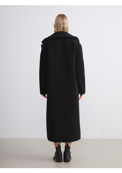 Yeni Sezon Ceket Yaka Kadın Pelüş Kaban indirimleri