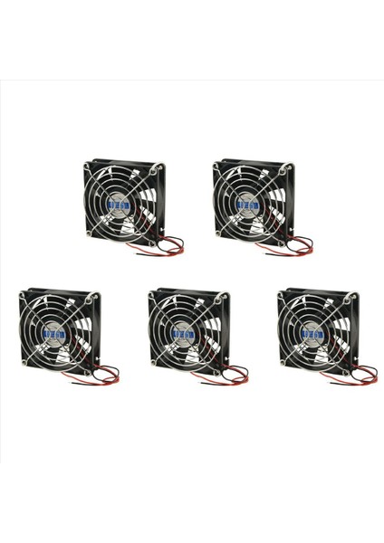 5x Siyah Plastik Muhafaza Dc 24V Cpu Soğutma Fanı W Metal Parmak Muhafızları (Yurt Dışından)
