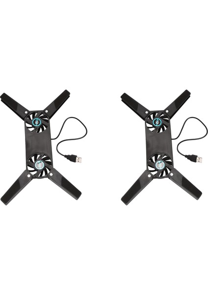 2x Dizüstü Bilgisayar Soğutma Pedi Dizüstü Bilgisayar Soğutma Için Çift Fan USB Katlanır Dizüstü Bilgisayar Soğutucu Ped Öğrenciler ve Iş Adamı Için Defter Fan (Yurt Dışından)