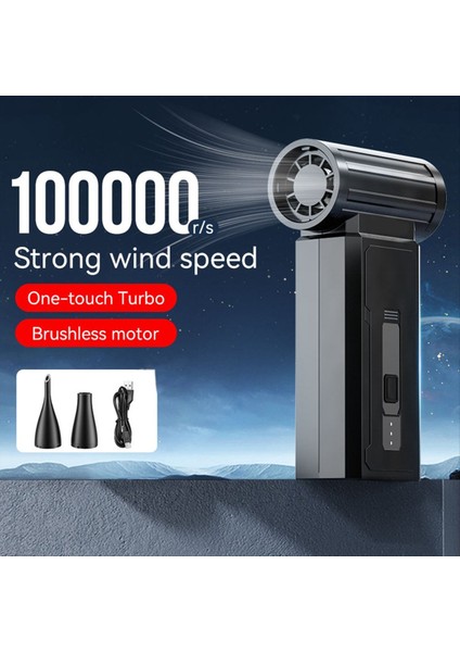 Mini Turbo Jet Fan Hava Üfleyici Taşınabilir Kordonsuz Bilgisayar Klavye Temizleyici 100000RPM Fırçasız Turbo Fan Hava Tozu (Yurt Dışından) fiyatları