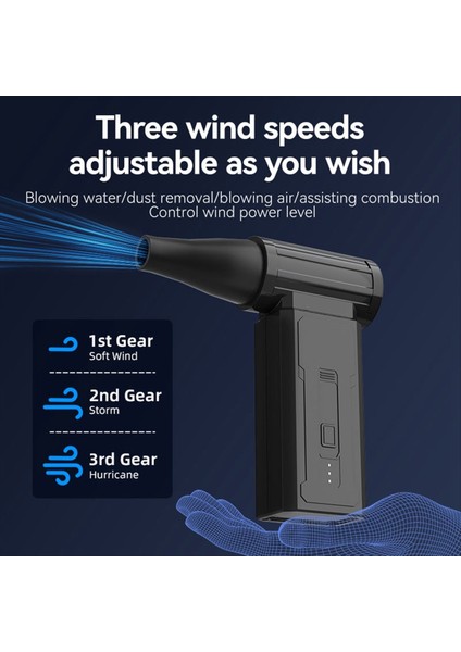 Mini Turbo Jet Fan Hava Üfleyici Taşınabilir Kordonsuz Bilgisayar Klavye Temizleyici 100000RPM Fırçasız Turbo Fan Hava Tozu (Yurt Dışından) fırsatları