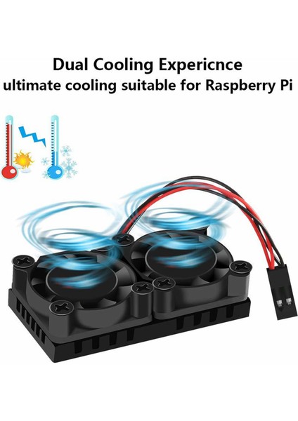 Raspberry Pi 4 Model B Heat Lavabolu Çift Fan Nihai Çift Soğutma Fanları Raspberry Pi 4b/3b+ Için Soğutucu (Yurt Dışından) fırsatları