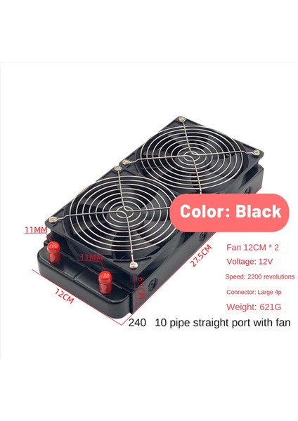 Alüminyum 2 Fan 240MM 10 Boru Su Soğutma Soğutucu Bilgisayar Radyatörü Cpu Pc Su Soğutma Sistemi Için Fan ile Dişli (Yurt Dışından) fırsatları