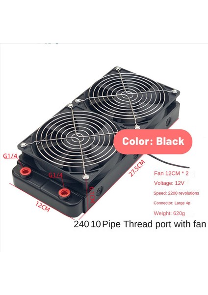 Alüminyum 2 Fan 240MM 10 Boru Su Soğutma Soğutucu Bilgisayar Radyatörü Cpu Pc Su Soğutma Sistemi Için Fan ile Dişli (Yurt Dışından) indirimleri