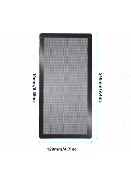Bilgisayar Soğutucu Fanı Manyetik Çerçeve Toz Filtresi Için 120X240MM Toz Filtresi Toz Geçirmez Pvc Kapak Bilgisayar Fan Izgaraları 4 Paket (Yurt Dışından) indirimleri