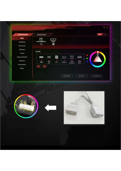 Vaka Fan Argb Bloklar Renk Üçlü Paketi Sessiz Pwm Sıcaklık Kontrol Hızı Düzenleyen Bilgisayar Soğutma Fanı Beyaz (Yurt Dışından)