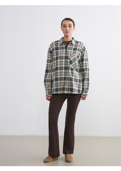 Yeni Sezon Ekose Oversize Kadın Gömlek fiyatları