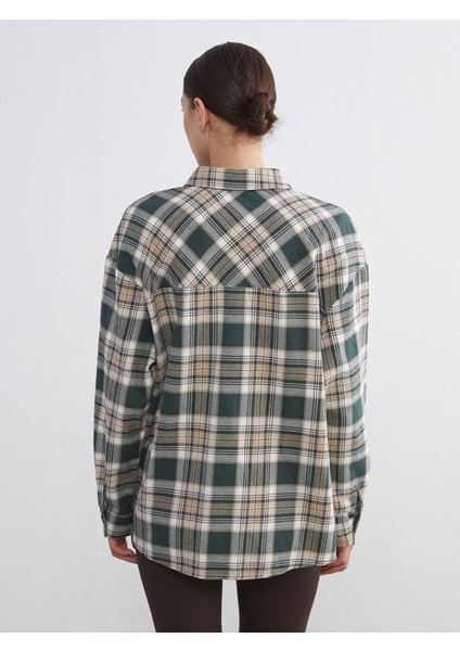 Yeni Sezon Ekose Oversize Kadın Gömlek fırsatları