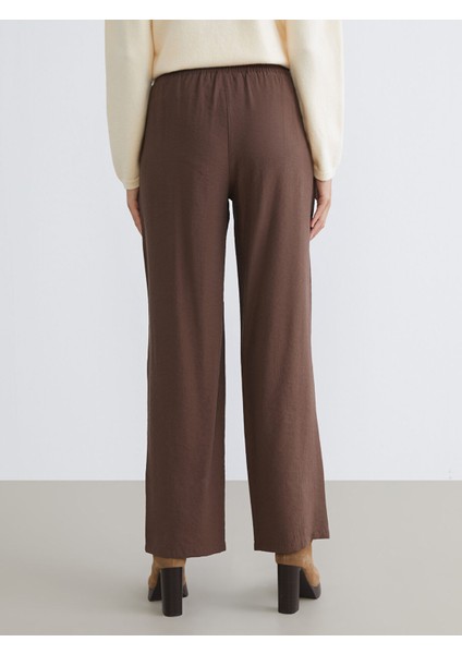 Yeni Sezon Beli Lastikli Geniş Paça Kadın Pantolon fırsatları