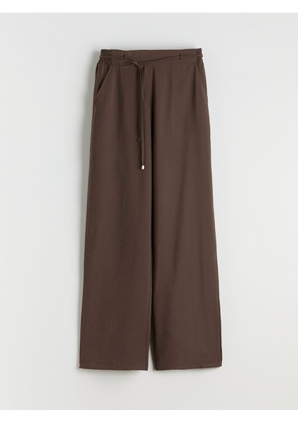 Yeni Sezon Beli Lastikli Geniş Paça Kadın Pantolon indirimleri