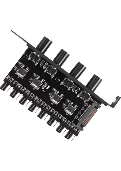 2x Pc 8 Kanal Fan Hub 4 Knob Soğutma Fan Hızı HDD VGA VGA Pwm Fan Pcı Braket Gücü 12V Fan Kontrolü (Yurt Dışından) fırsatları