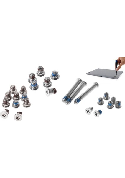 Apple MacBook Pro 13INCH Için 15 Inç 17 Inç MacBook A1278 A1286 A1297 Dizüstü Bilgisayar Onarımı Parçaları Gümüş Arka Kapak Vidalı Gümüş Renk (Yurt Dışından)