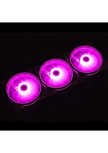 4 Pin 120MM Serin Fan Bilgisayarı Fanlar 3 Diyafram Stajyer Harici Pembe LED Büyük Hava Hacmi Sessiz Fan Pc Soğutma 3 Paket (Yurt Dışından) fırsatları