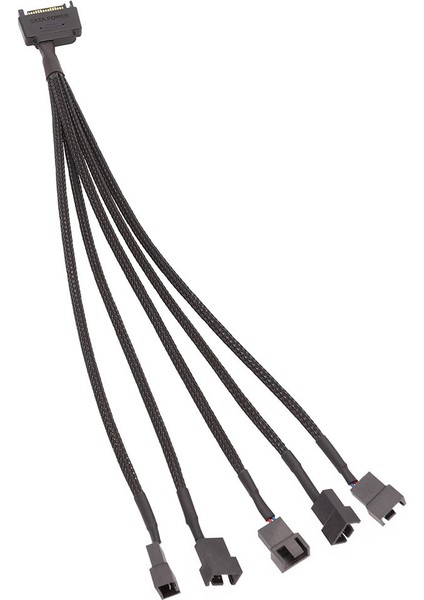15 Pimli Sata Ila 5 Fan Adaptör Kablosu Sata-3 Pin/4 Pin Pmw Pc Kasası Fan Fan Güç Kablosu Soğutma Fan Yaşım Kablosu (Yurt Dışından)