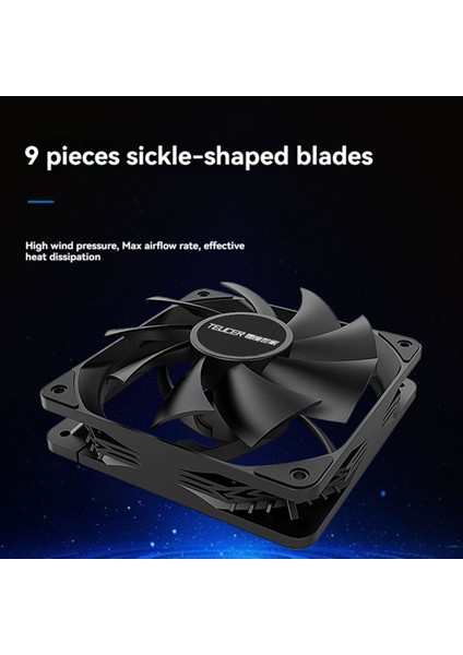 Teucer 12CM Şasi Fan Pwm Kontrolü 1800RPM Sessiz Bilgisayar Kılıfı Cpu Soğutucu Soğutucu 12CM Soğutma Fanı Siyah (Yurt Dışından) fiyatları