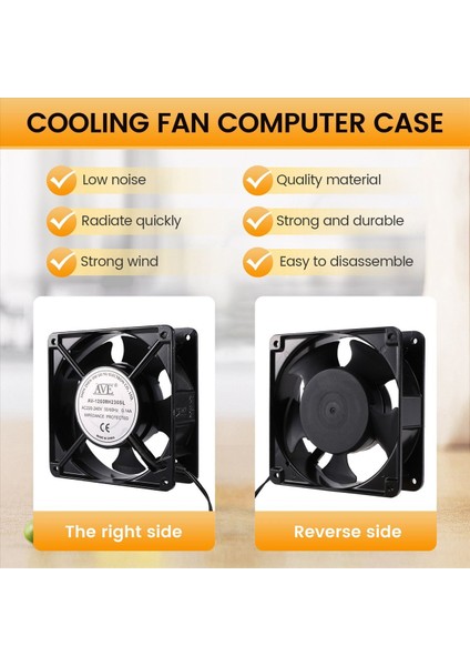 Ac 220V-240V0 14A Fırçasız Soğutucu Soğutma Fanı 120MM x 120MM X38MM (Yurt Dışından) indirimleri