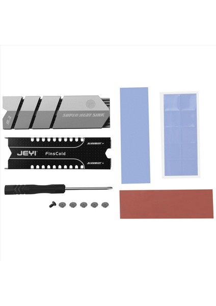 Jeyi M 2 SSD Nvme Ngff Isı Lavabosu Alüminyum Soğutucu M2 2280 SSD Sabit Disk Masaüstü Pc Için Termal Ped ile (Yurt Dışından)