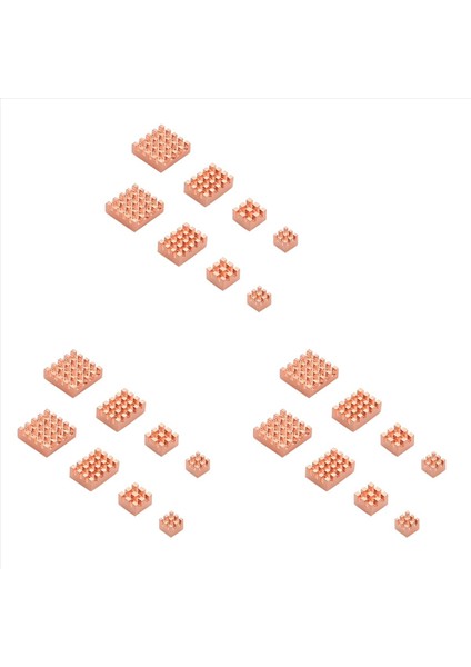 6set Isı Lavabo Metal Bakır Ispiniz Pasif Soğutma Padi Ahududu Pi 4 Model B Için Isı Yayılma Radyatörü (Yurt Dışından)